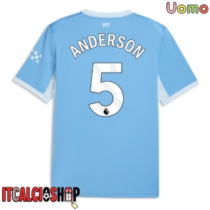 Manchester City Elliot Anderson #5 Prima Maglia 2026-27 Manica Corta Manchester City Elliot Anderson #5 Prima Maglia 2026-27 Manica Corta